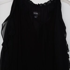 Scalloped arm, Below knee dress